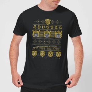 T-Shirt Bumblebee Classic Ugly Knit Christmas - Nero - Uomo