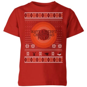 Looney Tunes Knit Kids' Christmas T-Shirt - Red