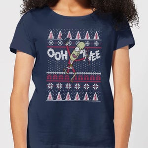 Rick and Morty Ooh Wee Women's Christmas T-Shirt - Navy