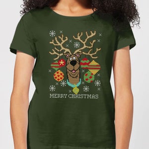 Camiseta de Navidad para mujer de Scooby Doo - Verde bosque