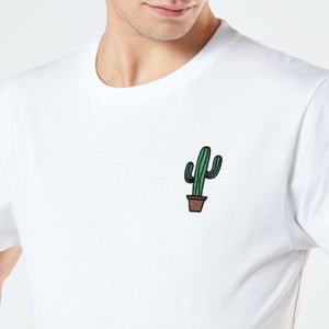 Cactus Unisex Embroidered T-Shirt - White