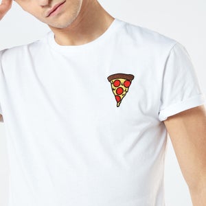 Pizza Unisex Embroidered T-Shirt - White