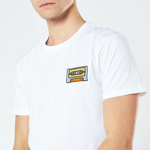 Cassette Tape Unisex Embroidered T-Shirt - White