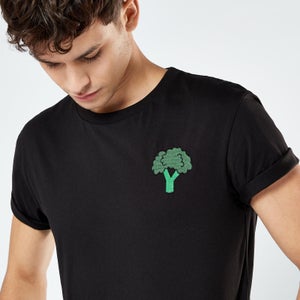 Broccoli Unisex Embroidered T-Shirt - Black