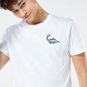 Diplodocus Unisex Embroidered T-Shirt - White