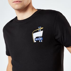Motel Unisex Embroidered T-Shirt - Black