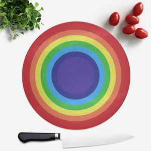 Classic Rainbow Round Chopping Board