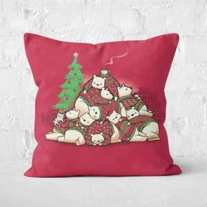 Tobias Fonseca Good Night Xmas Bear Square Cushion