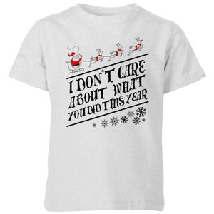 Tobias Fonseca I Don't Care About What You Did This Year Kids' T-Shirt - Grey