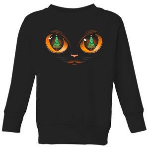Tobias Fonseca Xmas Cat Attack Kids' Sweatshirt - Black