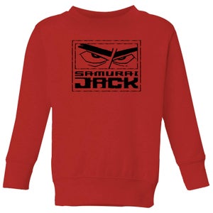 Samurai Jack Stylised Logo Kids' Sweatshirt - Red