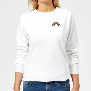 Classic Rainbow Pocket Women's Sweatshirt - White