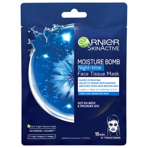 Garnier Moisture Bomb Deep Sea Water & Hyaluronic Acid Tissue Mask Night 32g