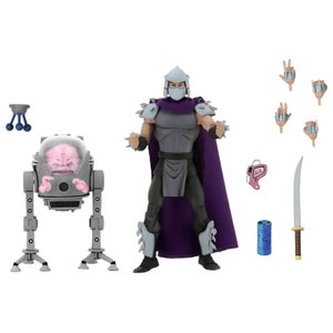 NECA Teenage Mutant Ninja Turtles Cartoon Series Shredder Vs. Krang in Bubble Walker Action Figures (2 Pack)