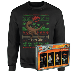 Jurassic Park Limited Edition Lego Minifigures and Christmas Jumper Bundle