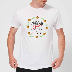 Pumpkin Spice Latte Is Life Men's T-Shirt - White