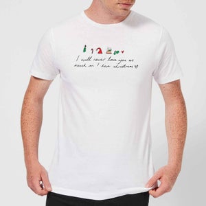 I Will Never Love You As Much As I Love Christmas - Emojis Men's T-Shirt - White