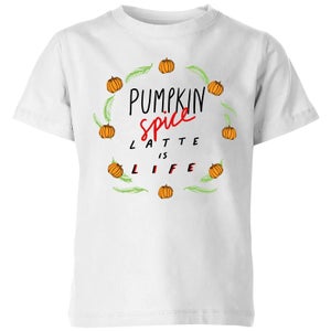 Pumpkin Spice Latte Is Life Kids' T-Shirt - White