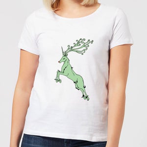 Green Rudolph Women's T-Shirt - White