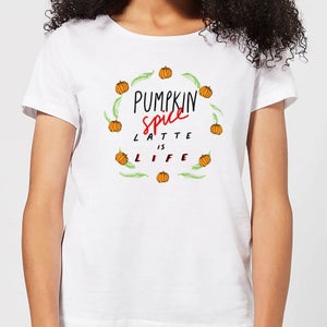 Pumpkin Spice Latte Is Life Women's T-Shirt - White
