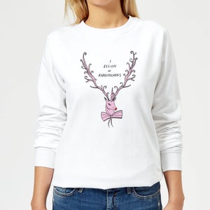 I Believe In Rudolicorns Women's Sweatshirt - White