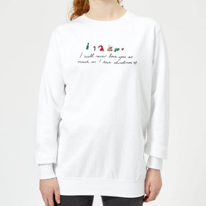 I Will Never Love You As Much As I Love Christmas - Emojis Women's Sweatshirt - White