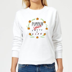 Pumpkin Spice Latte Is Life Women's Sweatshirt - White