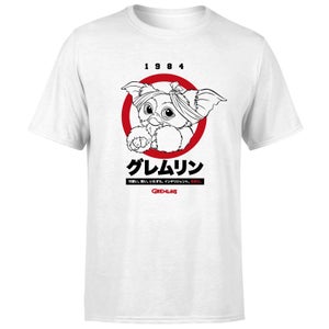 Camiseta japonesa Gizmo de Gremlins para hombre - Blanco
