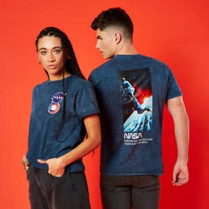 NASA Soyuz Chest Unisex T-Shirt - Navy Acid Wash