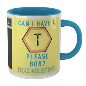 Blockbusters Can I Have A 'T' Please Bob? Mug - White/Blue