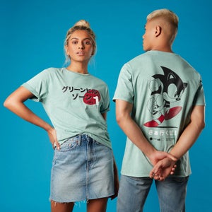 T-shirt Lets Go! Sonic the Hedgehog - Menthe Acid Wash - Unisexe
