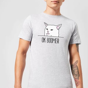 Ok Boomer Cat Men's T-Shirt - Grey