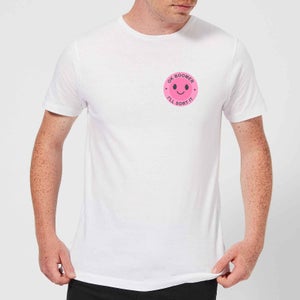 Ok Boomer Pink Smile Pocket Print Men's T-Shirt - White