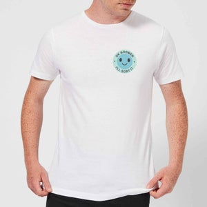 Ok Boomer Blue Smile Pocket Print Men's T-Shirt - White