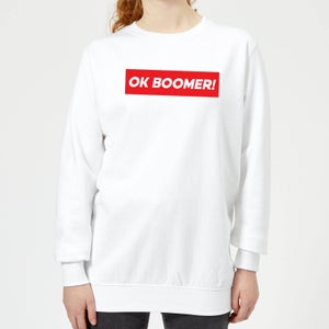 Ok Boomer! Block Women's Sweatshirt - White