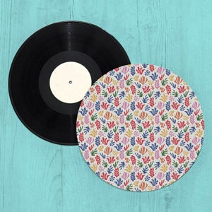 Colourful Coral Shapes Turntable Slip Mat