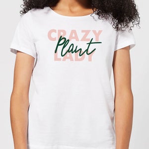 Crazy Plant Lady Script Women's T-Shirt - White