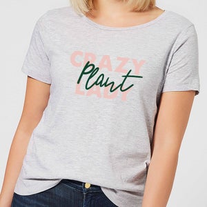 Crazy Plant Lady Script Women's T-Shirt - Grey