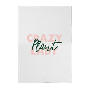 Crazy Plant Lady Script Cotton Tea Towel