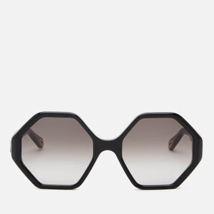Chloé Women's Octagon Frame Acetate Sunglasses - Black