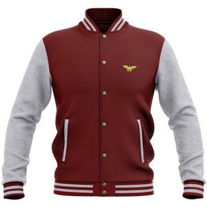 DC Comics Wonder Woman Varsity Jacket - Burgundy / Grey