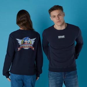 Sweat-shirt Sega Sonic Distressed Start Screen - Noir - Unisexe