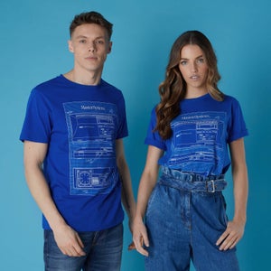 Sega Master System Blueprints Unisex T-Shirt - Royal Blue