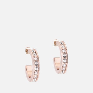 Ted Baker Women's Seanna: Small Crystal Hoop Earring - Rose Gold/Crystal