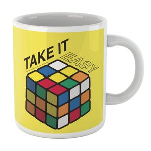 Take It Easy Rubik's Cube Yellow Mug