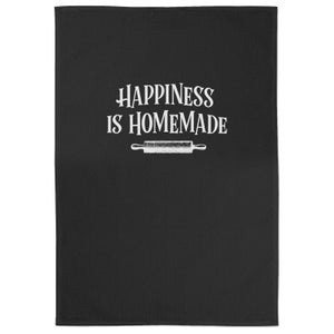 Happiness Is Homemade Cotton Black Tea Towel