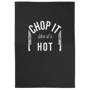 Chop It Like It's Hot Cotton Black Tea Towel