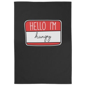 Hello I'm Hungry Cotton Black Tea Towel