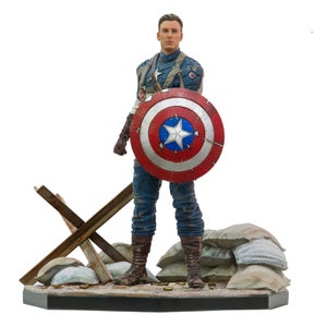 Iron Studios Statuette Deluxe à l'échelle artistique 1/10 Captain America Le premier Vengeur MCU 10 ans Évènement Exclusif