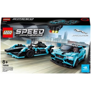LEGO 76898 Speed Champions Formula E Panasonic Jaguar Racing GEN2 car & Jaguar I-PACE eTROPHY, Coches de Juguetes para Niños